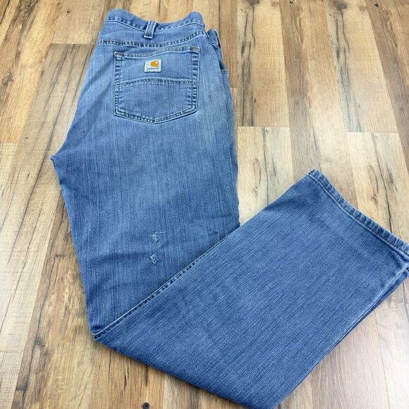 Vintage Carhartt Relaxed Fit Dark Wash Denim Workwear Pants Size 36x30 - Picture 1 of 7